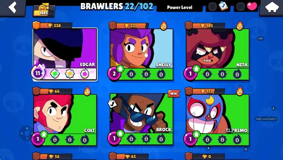 Brawl Stars Accounts Android | 1885 Thropy|22 Brawler-1 Max(Edgar)|1 Le image 5