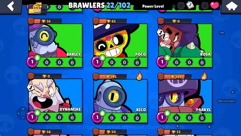 Brawl Stars Accounts Android | 1885 Thropy|22 Brawler-1 Max(Edgar)|1 Le image 6