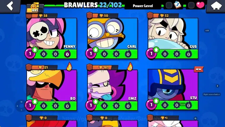 Brawl Stars Accounts Android | 1885 Thropy|22 Brawler-1 Max(Edgar)|1 Le image 7