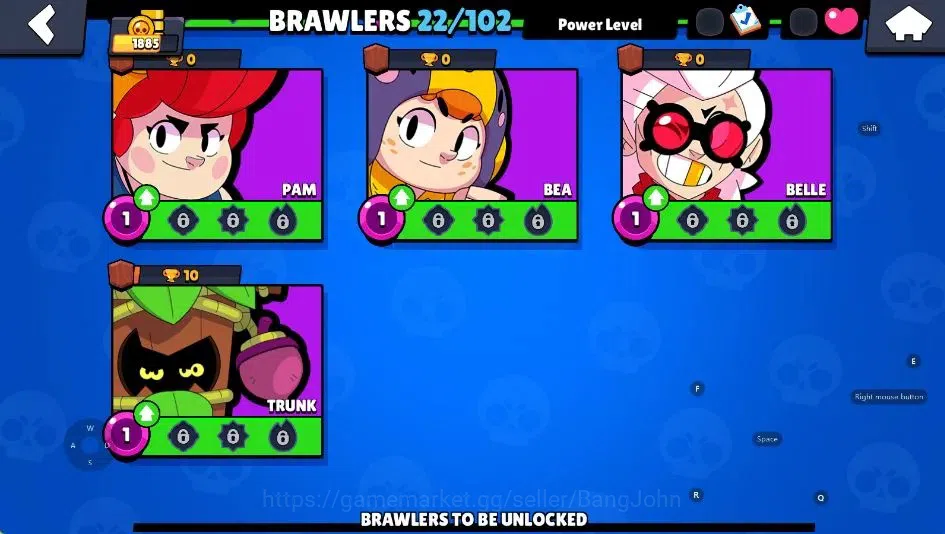 Brawl Stars Accounts Android | 1885 Thropy|22 Brawler-1 Max(Edgar)|1 Le image 8