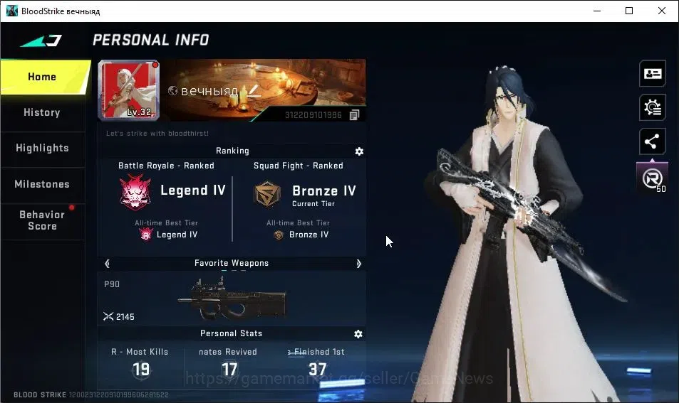 Blood Strike Accounts ASIA|ETERNAL DEagle-Scorpius|Collab TokRev[MCX-The image 2