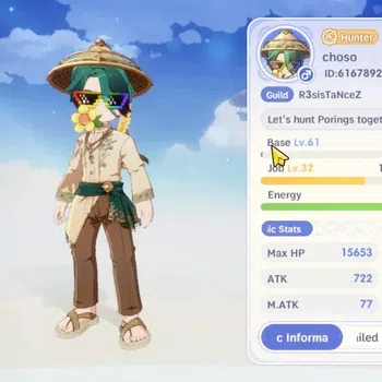 Ragnarok: The New World Accounts Sv Eddga|Unverif|Lvl 61 Hunter|Atk 722, Def 190|1 SSR Pet ( Dusk T1)|3,6K Gold Coins|Wp+8