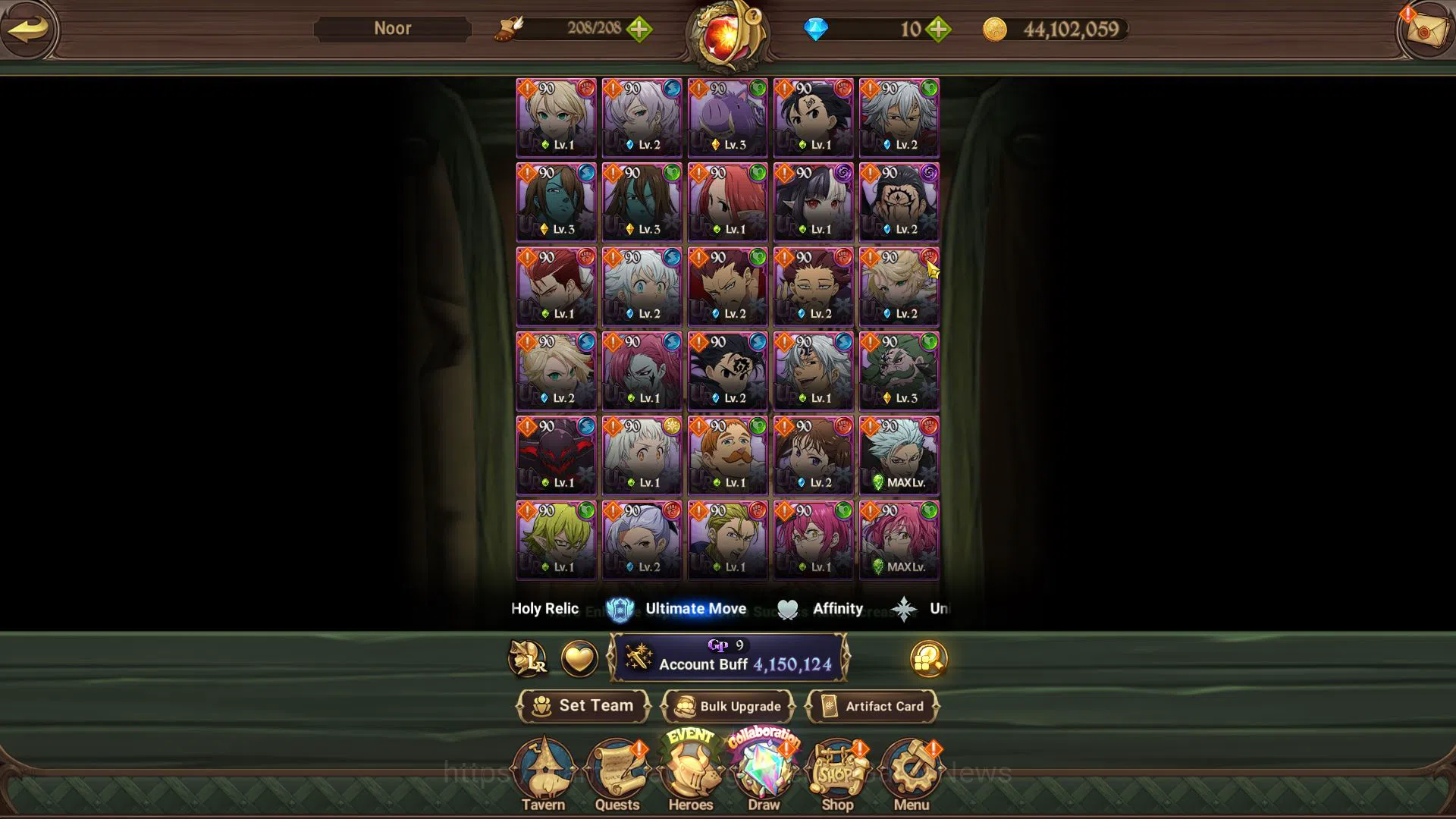 The Seven Deadly Sins: Grand Cross Accounts Midgame Asia|4,1M CC|167 Lseal|2 LR+12 UR+Collab 10