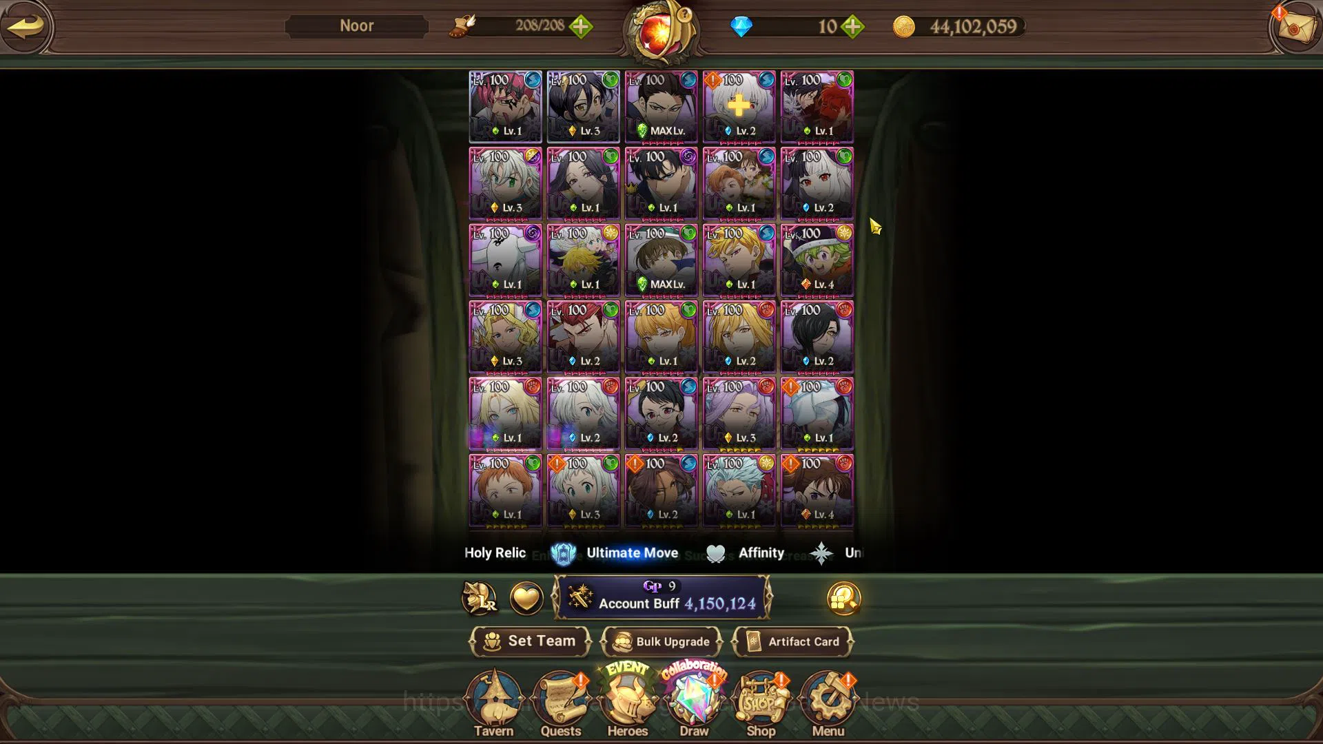 The Seven Deadly Sins: Grand Cross Accounts Midgame Asia|4,1M CC|167 Lseal|2 LR+12 UR+Collab 3