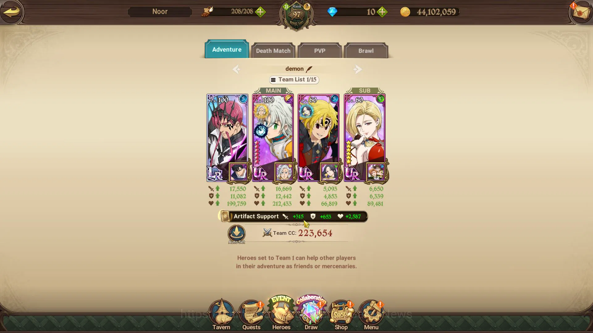 The Seven Deadly Sins: Grand Cross Accounts Midgame Asia|4,1M CC|167 Lseal|2 LR+12 UR+Collab 4