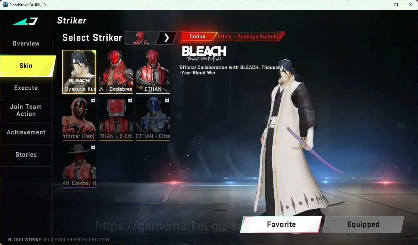 Blood Strike Accounts ASIA | BLEACH Byakuya | 7DS AK47,Kar98k,QBZ95 | AO image 2