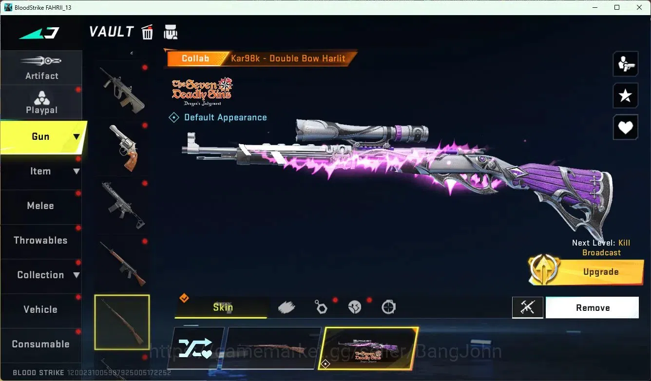 Blood Strike Accounts ASIA | BLEACH Byakuya | 7DS AK47,Kar98k,QBZ95 | AO image 6