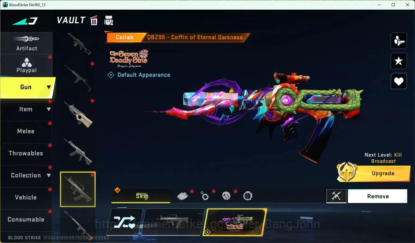 Blood Strike Accounts ASIA | BLEACH Byakuya | 7DS AK47,Kar98k,QBZ95 | AO image 7