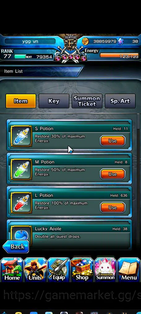 Grand Summoners Accounts Mid-Game Global|Rank 77|1 SP Art|11 Ascend|HoukaTW,RimuruTW,UzuTW,RimuruTW,PolaTW,IllyaTW,etc|Lpot 6