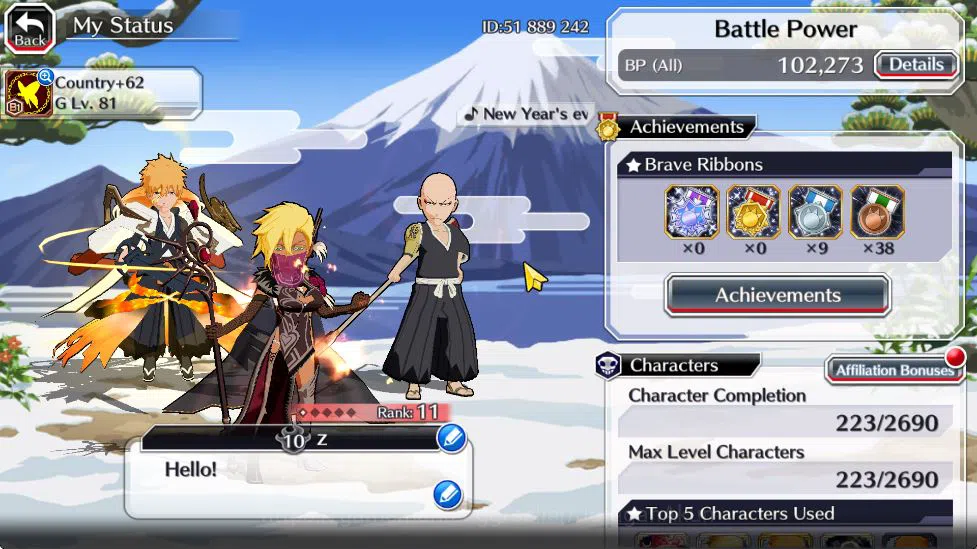 Bleach: Brave Souls Accounts Starter [GLOBAL]6K Orb+Fresh All Story|TYBW (Ikaku,Oetsu,Aizen,Orhime),10th Ichigo,Halibel 5