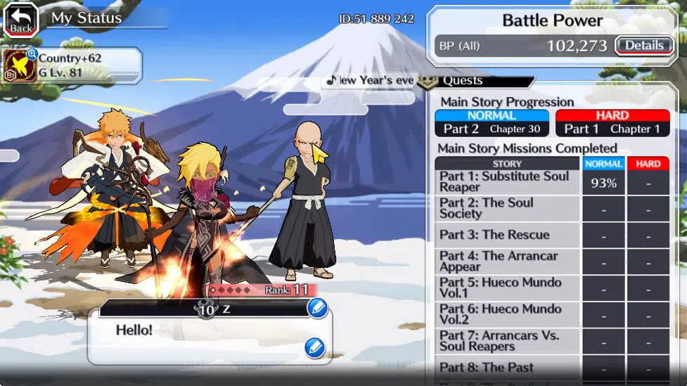 Bleach: Brave Souls Accounts Starter [GLOBAL]6K Orb+Fresh All Story|TYBW (Ikaku,Oetsu,Aizen,Orhime),10th Ichigo,Halibel 7