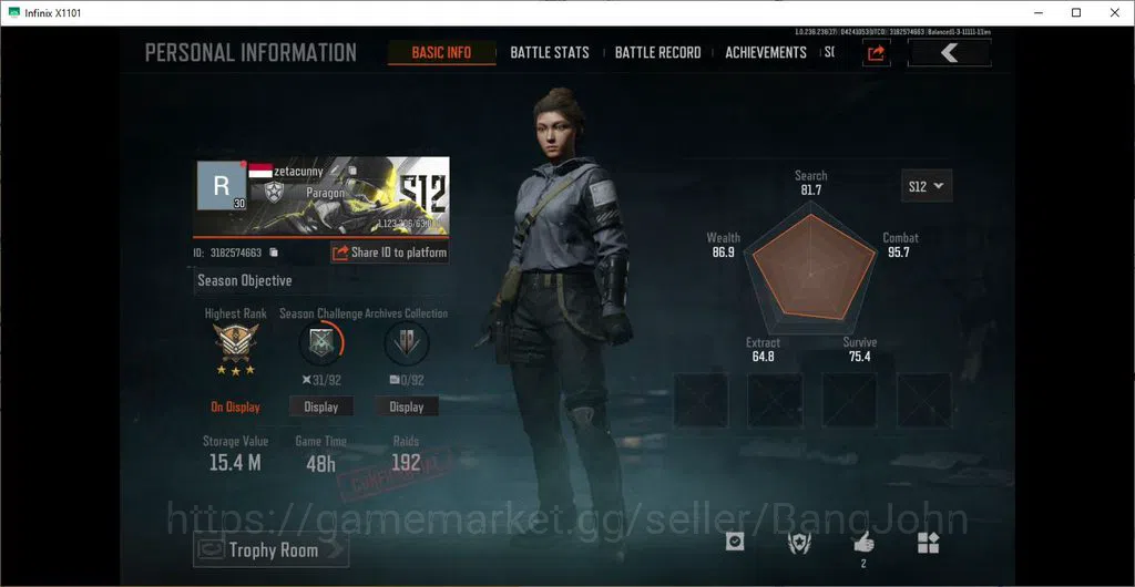 Arena Breakout Accounts MOBILE|LVL30 SV 15,4 M|CV 2,4M|MORE SKIN UTOPIA,TH image 1