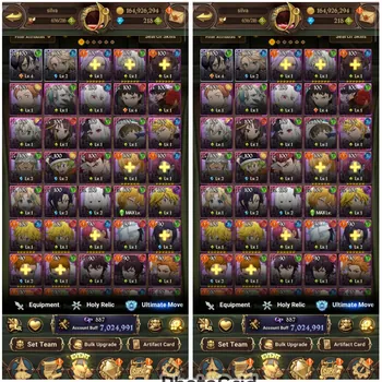 The Seven Deadly Sins: Grand Cross Accounts Endgame #7ds414: 243 DIAMONDS!! [GLOBAL] Buff CC 7M | 17 Collab, 3 FIRE FORCE, 3