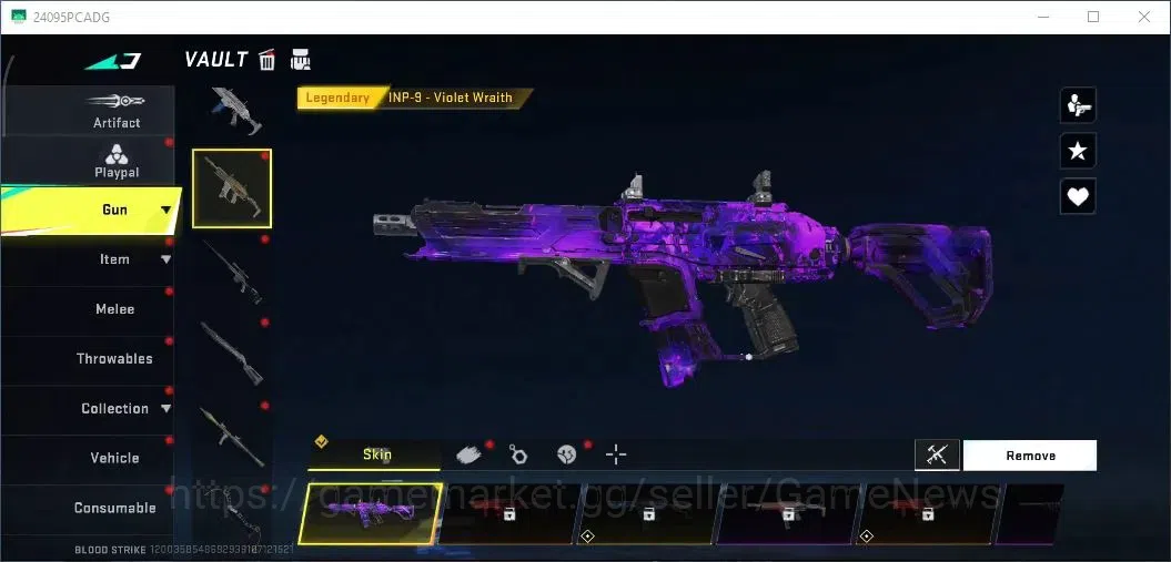 Blood Strike Accounts Collab Skin ASIA|EternalAUG Empyrean|Ultra M700 Boitata|Legendary [M4A1 Venom,Extinction,MP5 11