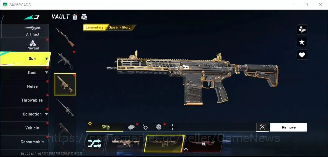 Blood Strike Accounts Collab Skin ASIA|EternalAUG Empyrean|Ultra M700 Boitata|Legendary [M4A1 Venom,Extinction,MP5 13