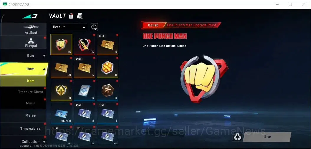 Blood Strike Accounts Collab Skin ASIA|EternalAUG Empyrean|Ultra M700 Boitata|Legendary [M4A1 Venom,Extinction,MP5 14