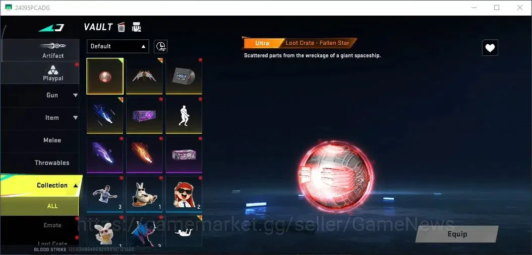 Blood Strike Accounts Collab Skin ASIA|EternalAUG Empyrean|Ultra M700 Boitata|Legendary [M4A1 Venom,Extinction,MP5 16