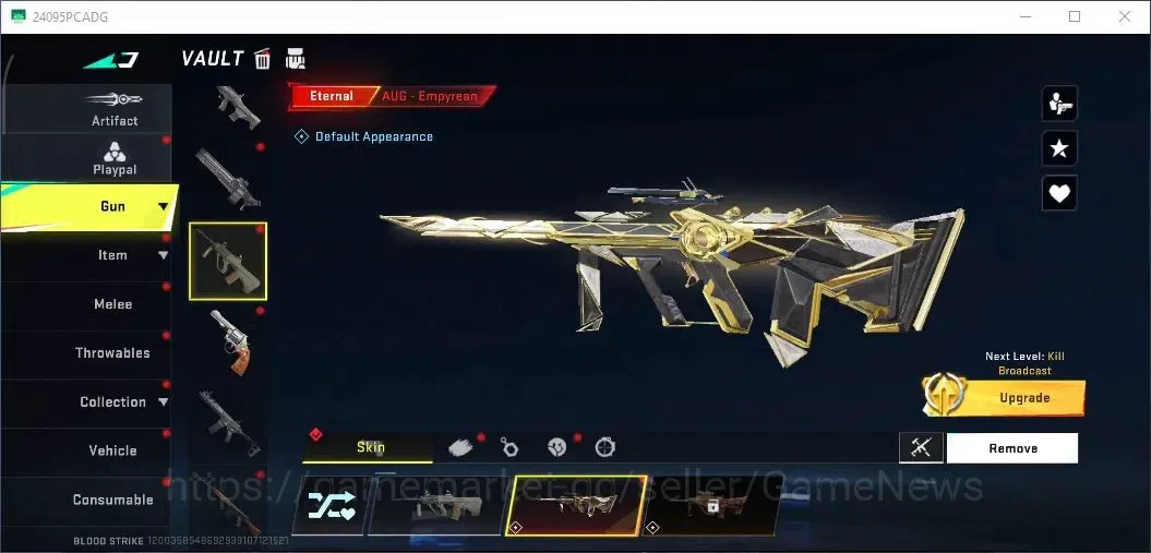Blood Strike Accounts Collab Skin ASIA|EternalAUG Empyrean|Ultra M700 Boitata|Legendary [M4A1 Venom,Extinction,MP5 5