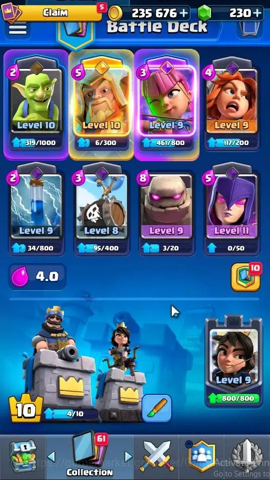 Clash Royale Accounts Lv 10|KTL 10|Trophy 4403|Card 82|Limited Skin|1 He image 4