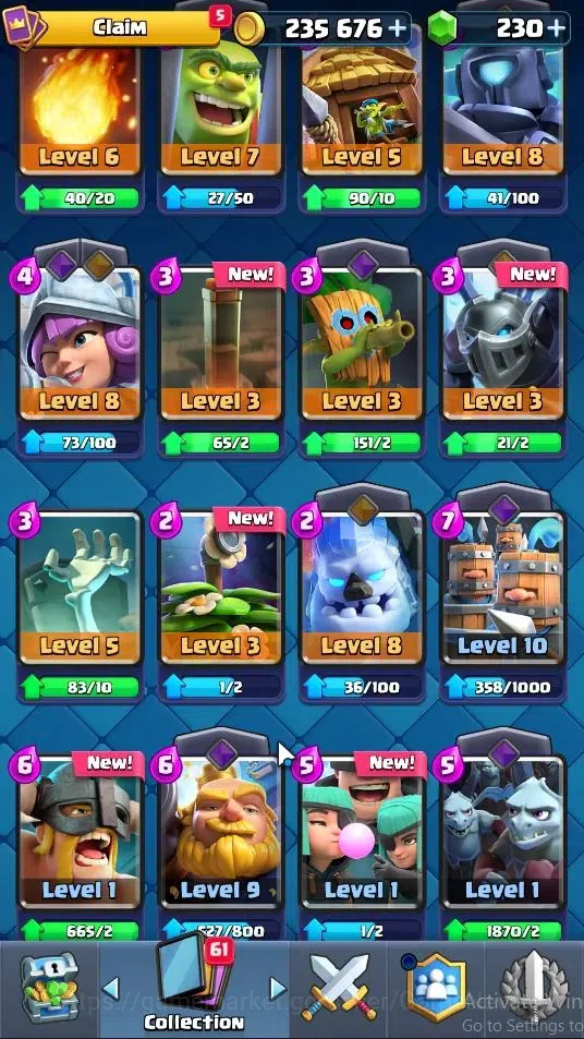 Clash Royale Accounts Lv 10|KTL 10|Trophy 4403|Card 82|Limited Skin|1 He image 8