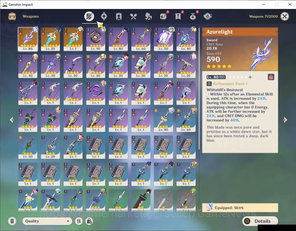 Genshin Impact Accounts Mid Game ASIA|AR 53|6 Limited+3(*5Weapon)|Prime Team 5