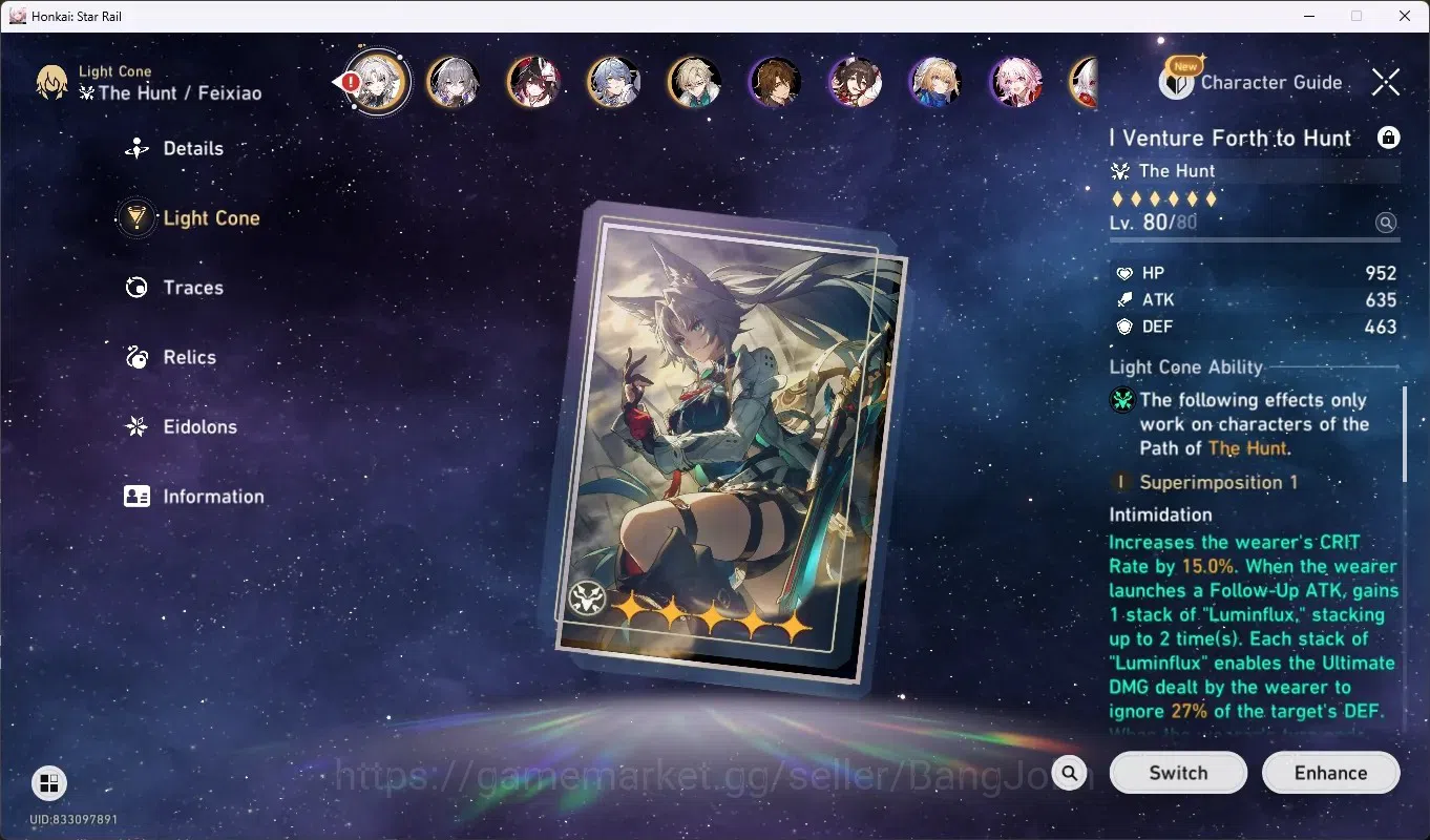 Honkai Star Rail Accounts Others ASIA|TL 70|19 Limit,DOT PremTim 6