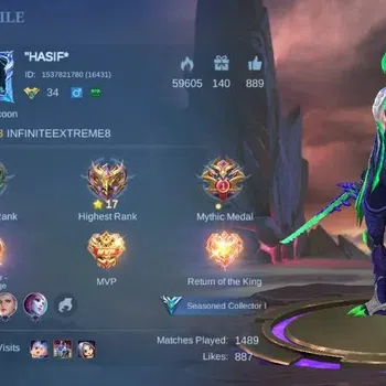 Mobile Legends: Bang Bang Accounts Collector Global|Skin 100|Seasoned|Valentine Fanny,Collab Cyclops,DragonT Ling,V.E.N.O.M