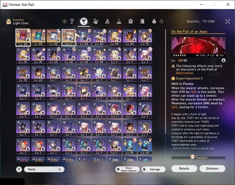 Honkai Star Rail Accounts Asia|TL 67| 9 Limited |Sunday+Sign,Hysilens,Saber, image 4