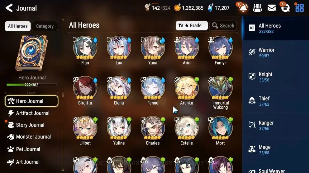 Epic Seven Accounts High-End GLOBAL UnVerif|22ML(Notos,ScholNurse Yulha,RnL,Salome,MonarchS Iseria,ZIO,Etc)+Ab 10