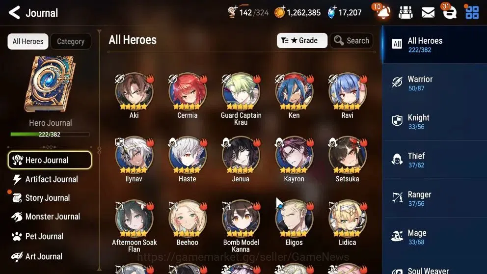 Epic Seven Accounts High-End GLOBAL UnVerif|22ML(Notos,ScholNurse Yulha,RnL,Salome,MonarchS Iseria,ZIO,Etc)+Ab 8