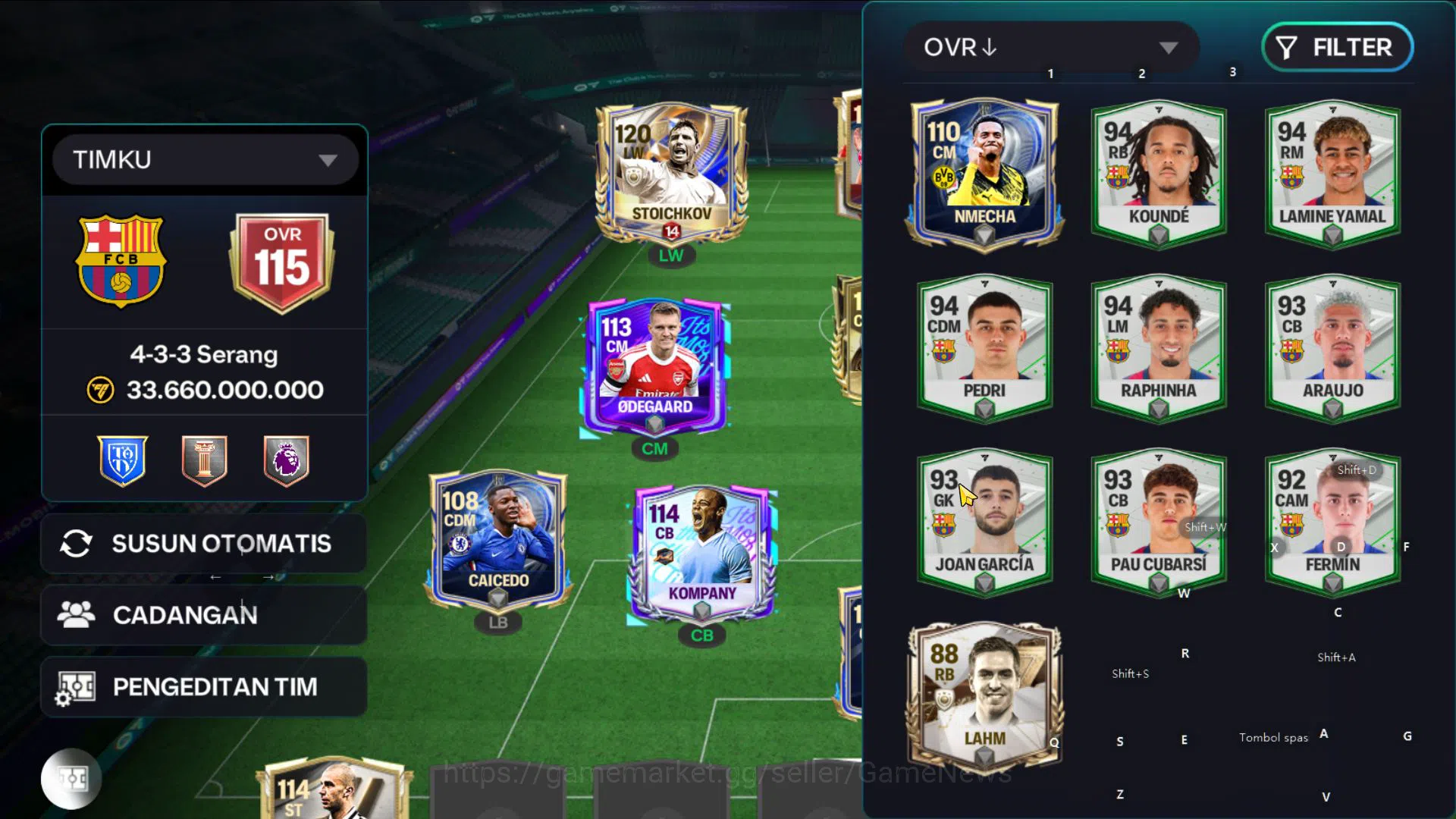 EA SPORTS FC Mobile Accounts OVR 115/33.6B Value|1EVO(LAmine Yamal)5 Icon(Stoichkov,baggio,kuyt,kompany)|Log 4