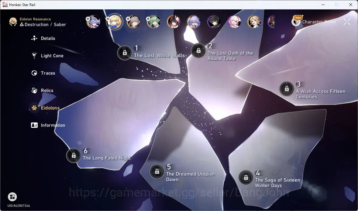 Honkai Star Rail Accounts Others ASIA | TL 31 | 4 LIMIT | SILVER WOLF | SABER | HUO HUO | SPARKLE | BALIU | YANQING |SPEC 16