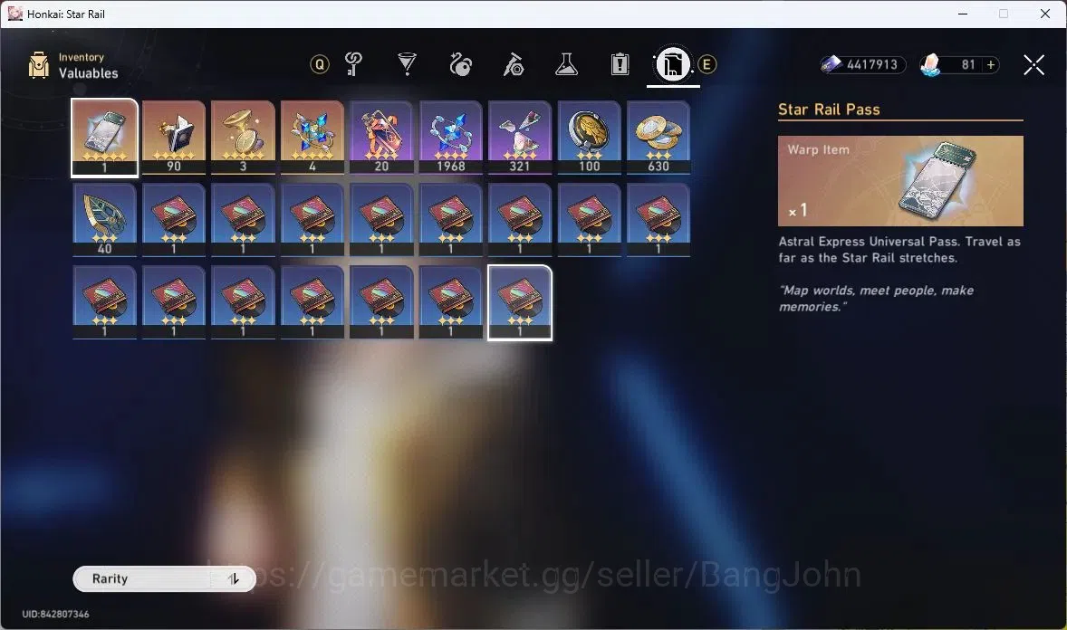 Honkai Star Rail Accounts Others ASIA | TL 31 | 4 LIMIT | SILVER WOLF | SABER | HUO HUO | SPARKLE | BALIU | YANQING |SPEC 6