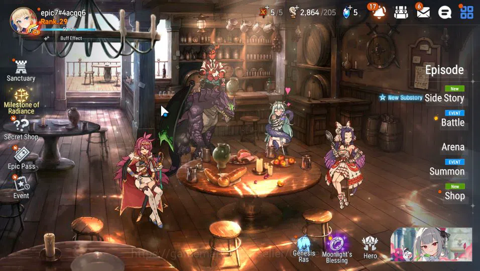 Epic Seven Accounts GLOBAL UnVerif|Starter|2 ML(Lionheart Cermia,LE Ka image 1