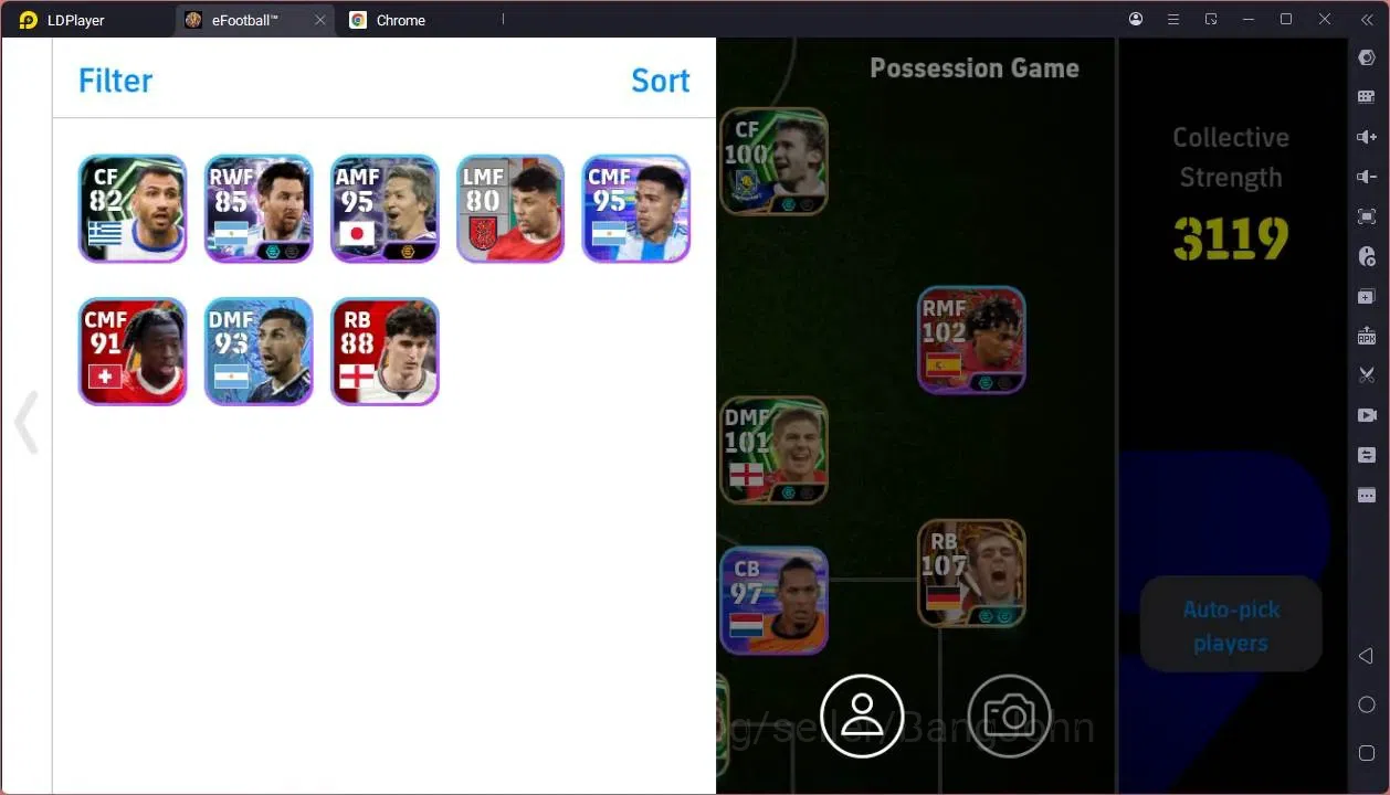 eFootball Accounts Legends & Iconic Players Mobile |PW 3119|Bigtime Phillip Lahm|Epic Lioris,Gerrard,Shecvchenko|Showtime 2