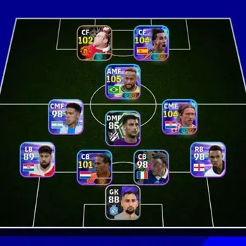 eFootball Accounts High-End Mobile|PW 2894|Bigtime Rooney| Showtime Neymar Jr, Modric, Ferran Torres, Messi|Konami ID|Check