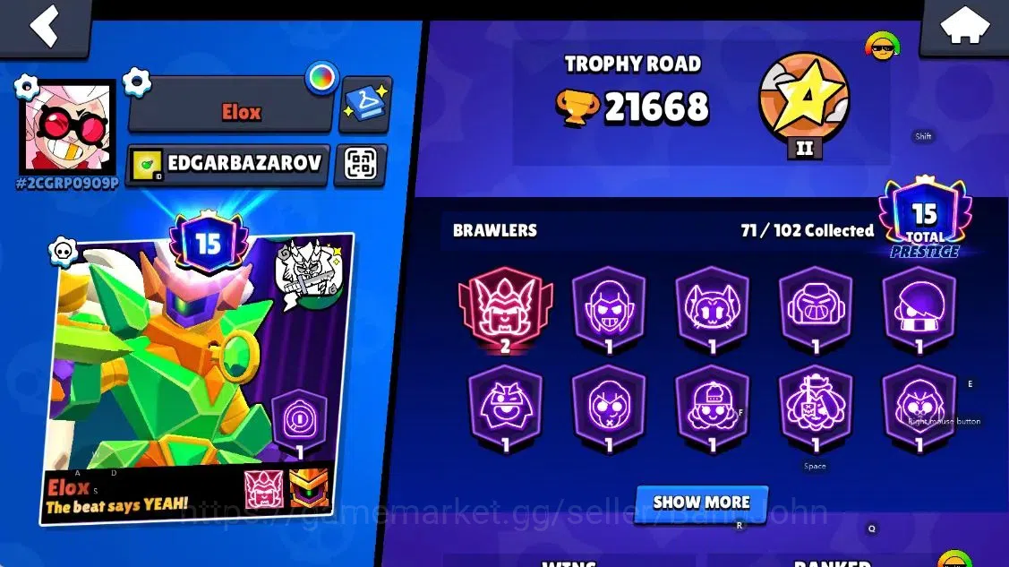 Brawl Stars Accounts Android | 21668 Thropy | 71 Brawler-11 Max Lv - 9  image 2
