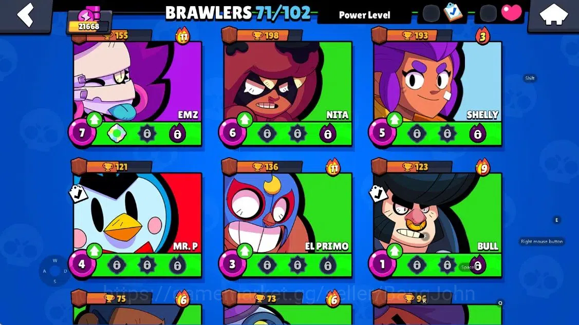 Brawl Stars Accounts Android | 21668 Thropy | 71 Brawler-11 Max Lv - 9  image 9