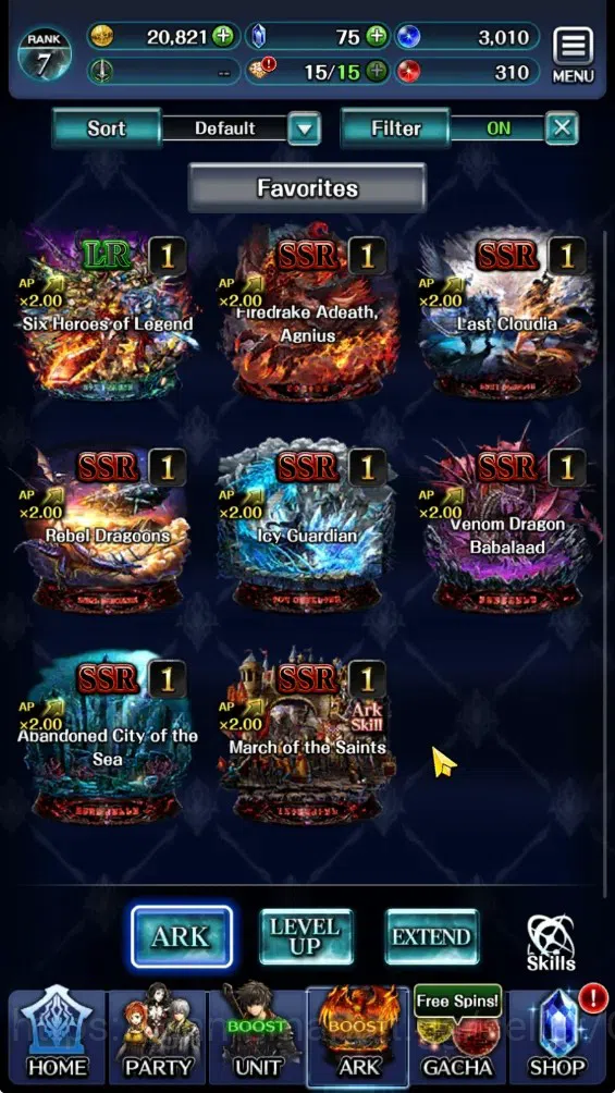 Last Cloudia Accounts GLOBAL|Rank 7|Collab Brave Frontier (Fire God Varg image 5
