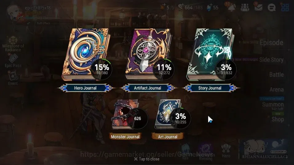 Epic Seven Accounts GLOBAL UnVerif|New Era|3 ML(WOTM Tenebria,Straze,S image 3