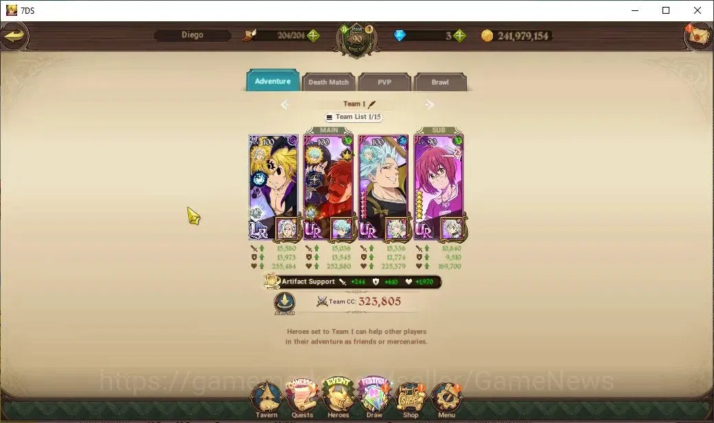 The Seven Deadly Sins: Grand Cross Accounts ASIA|4,4M CC|72 LS|5 LR+9 UR+Collab ReZero|Nemesis image 12