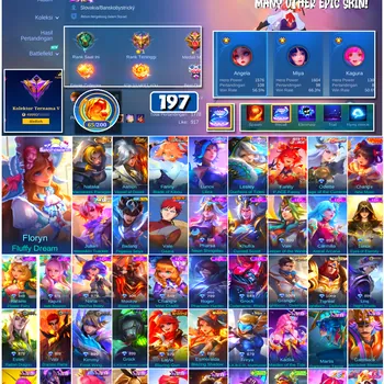 Mobile Legends: Bang Bang Accounts #4624 197 Skins | Floryn Fluffy Dream (SANRIO) | Badang Pegasus Seiya (SAINT SEIYA