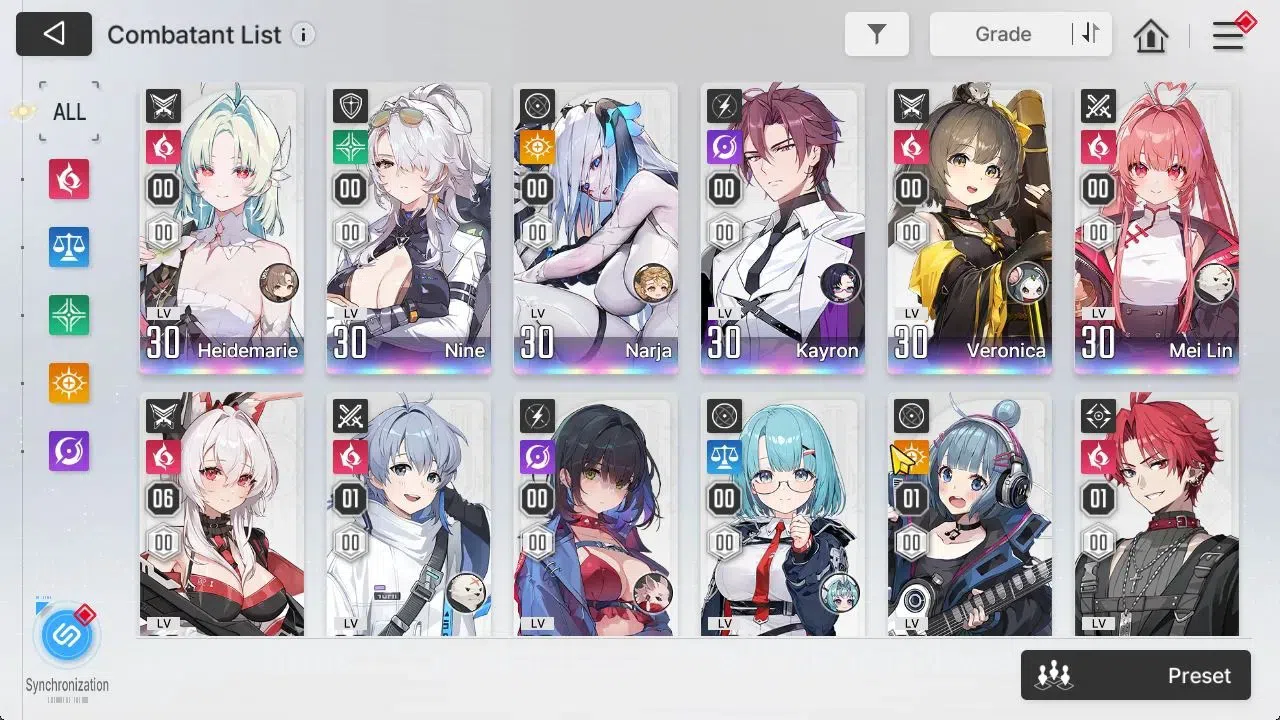 Chaos Zero Nightmare Accounts GLOBAL Lv35|6 SSR[Heidemarie,Nine,Narja,Vero,MeiLi image 4