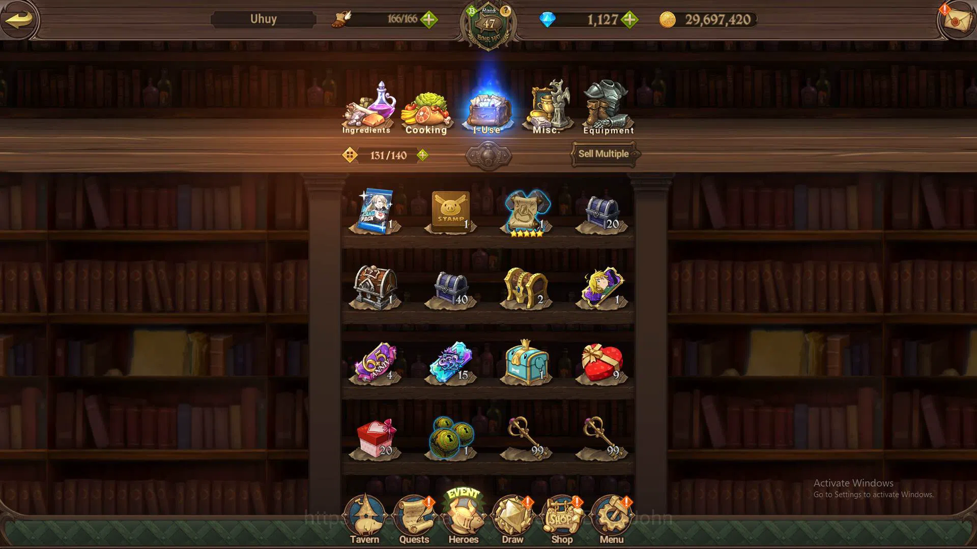 The Seven Deadly Sins: Grand Cross Accounts Others ASIA|1.3m CC|DM 1.127|1LR Elizabeth|collab Sho3/6,shinra,Tamaki|UR DK 5