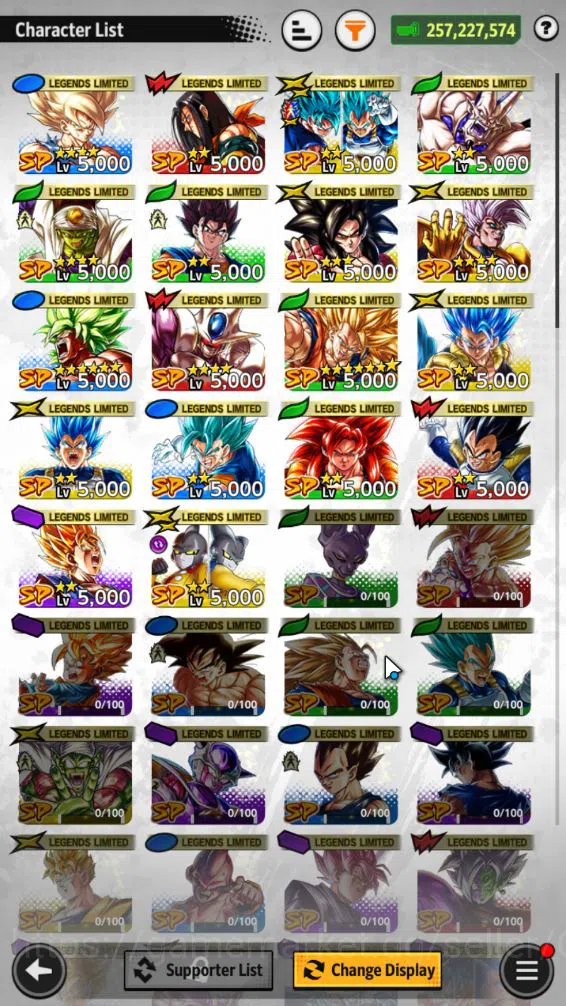 Dragon Ball Legends Accounts 257M Total Power|LV 157|5 UL+ 13 LL|Saiyan 4 Full  image 10
