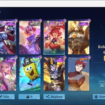 Mobile Legends: Bang Bang Accounts Others Global|108S|Seasoned|SpongeBob,Gaara,Epic Lancelot Uranus Kagura Irithel,MN
