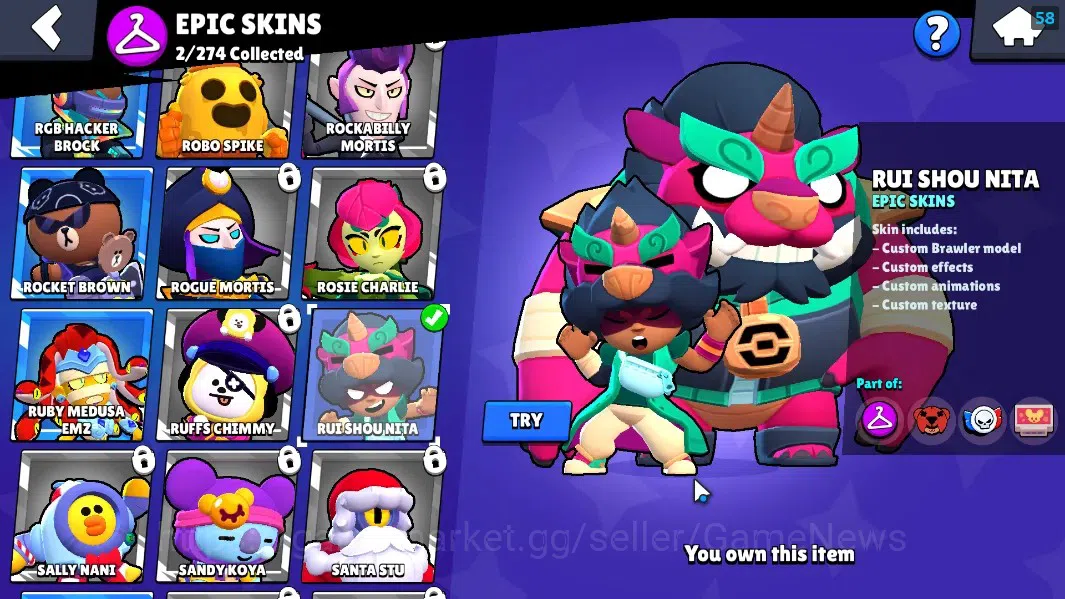 Brawl Stars Accounts 1596 Trophy|21 Brawlers 2 Max Sirius & Starr Nova| image 13