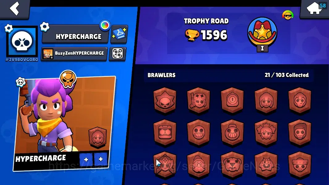 Brawl Stars Accounts 1596 Trophy|21 Brawlers 2 Max Sirius & Starr Nova| image 2