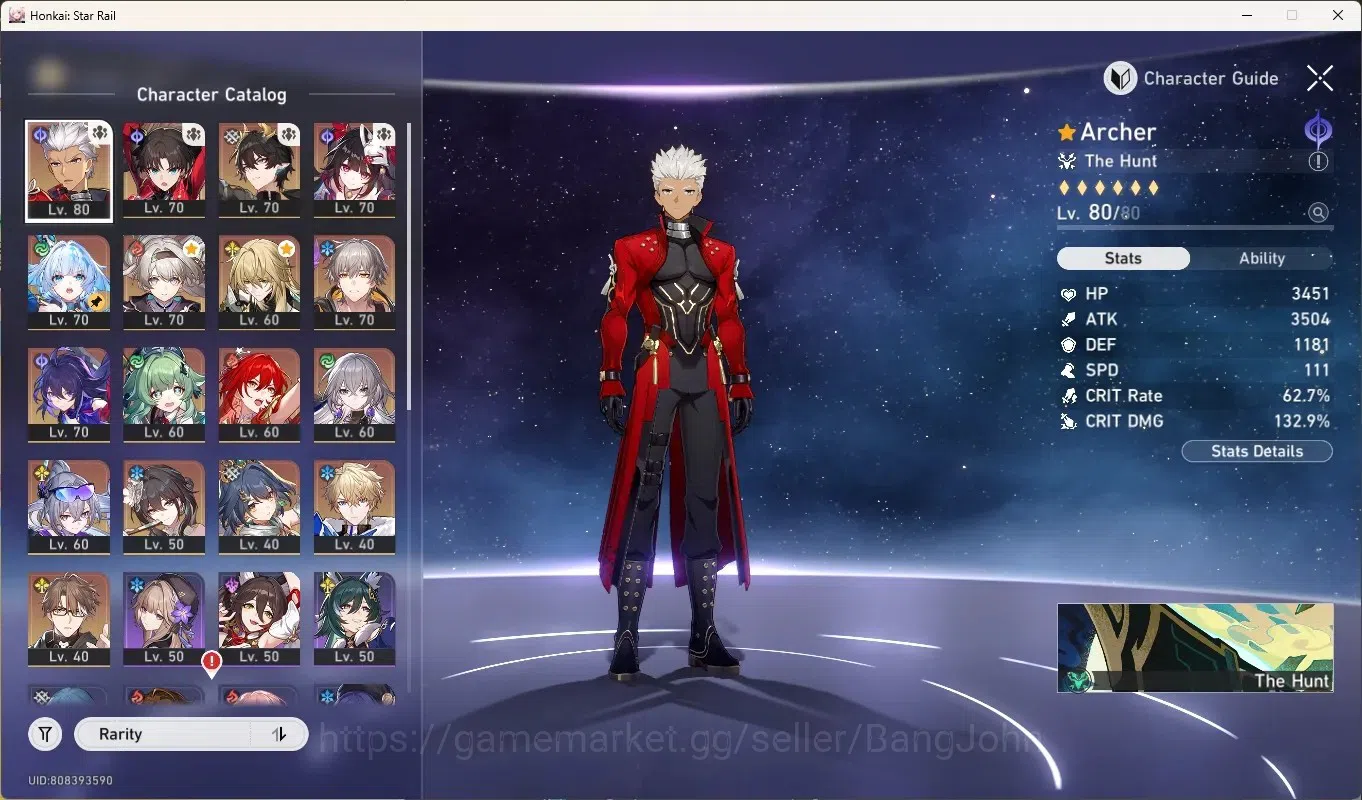 Honkai Star Rail Accounts を購入 - ASIA | TL 60,ArcherTeam | 13
