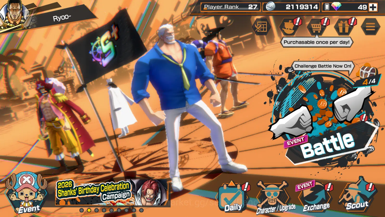 One Piece Bounty Rush Others Global | 8EX | 2 MAX |DO Kuri Kozuki Oden,LH Grap  image 1